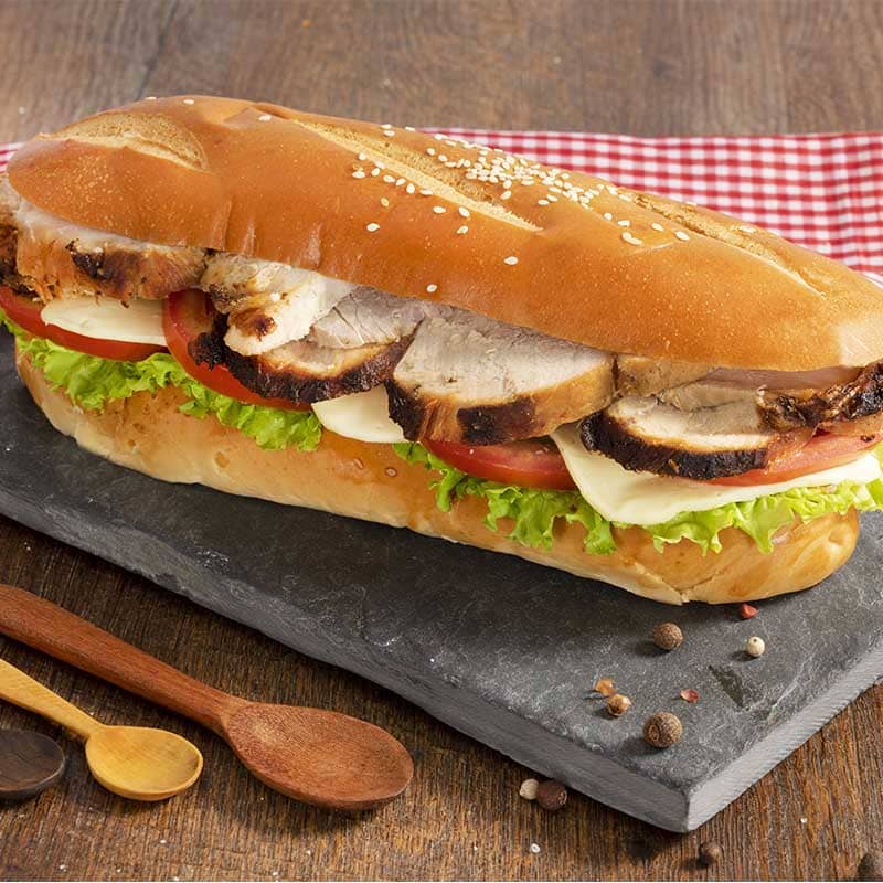 Sándwich de pernil de cerdo en Bogotá